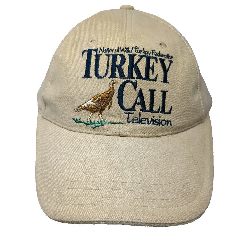 Empire NWTF Turkey Call Television Baseball Cap Beige One Size Hat Slideback